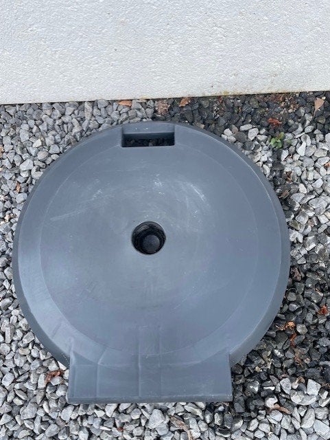 Zware parasolvoet met wieltjes, Enlèvement, Comme neuf, Base de parasol