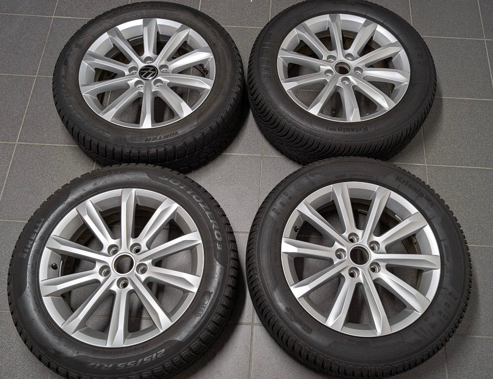 winterset vw skoda seat 17 inch, Ophalen, 215 mm, Banden en Velgen, 17 inch
