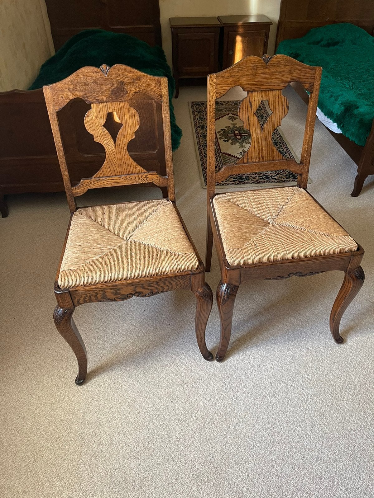 6 eiken stoelen, Ophalen