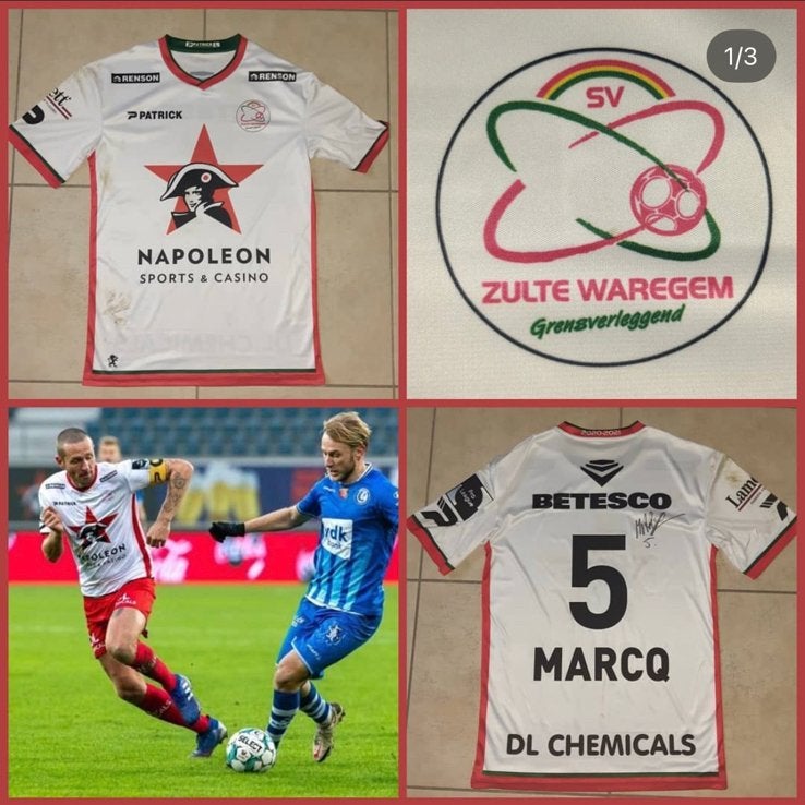 Matchworn Shirt Damien Marcq Zulte Waregem, Enlèvement ou Envoi