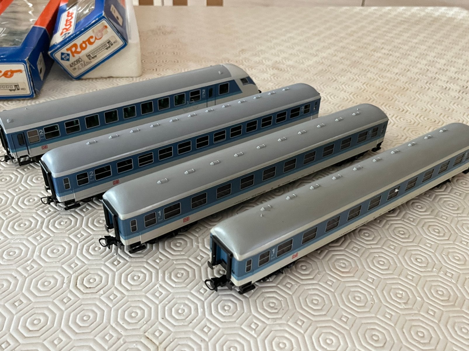 3 voitures avec voiture temoin express DB, Analogique, Enlèvement ou Envoi, Comme neuf, Roco