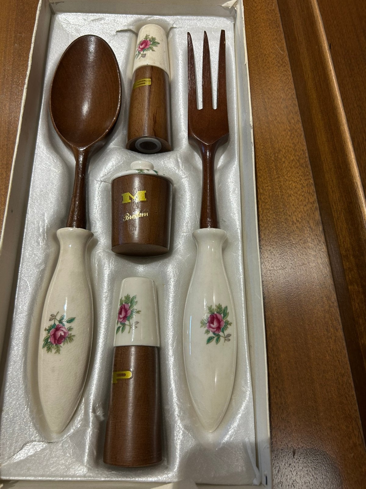 Vintage salad set, Huis en Inrichting, Keuken | Bestek, Ophalen, Zo goed als nieuw