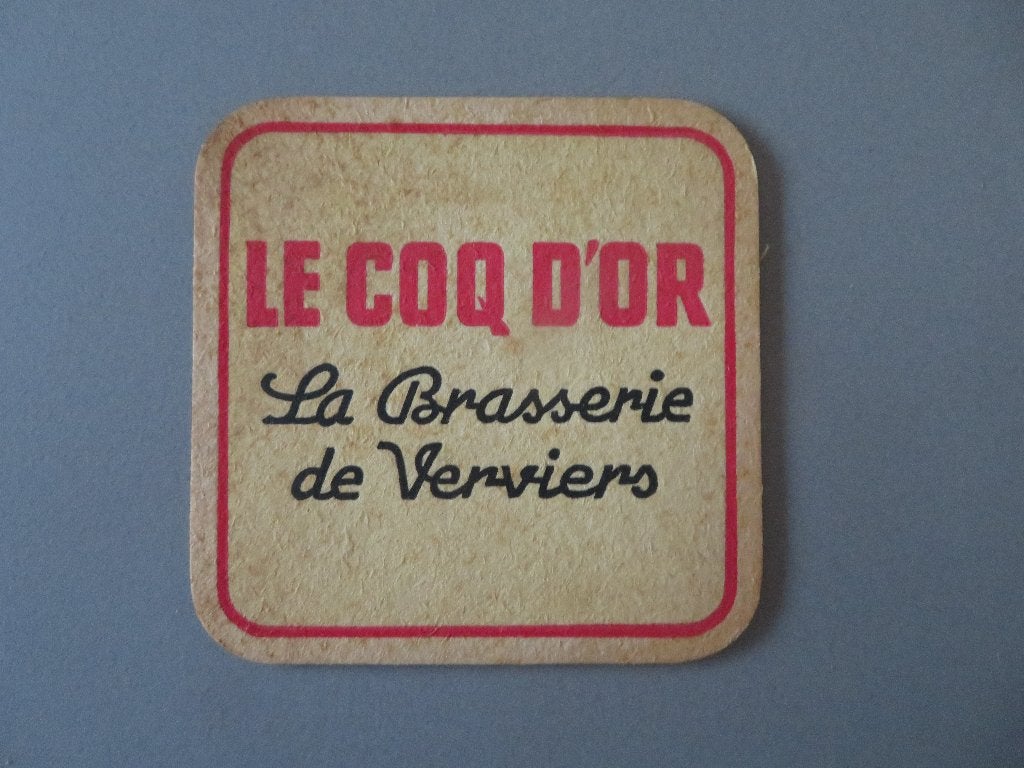 bierviltje Le Coq D'Or brasserie Verviers, Ophalen of Verzenden, Zo goed als nieuw, Viltje(s), Overige merken