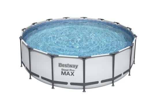 Zwembad Bestway steel pro 4.57m x 1.22m met 4 solarmatten, 300 cm ou plus, Rond, Comme neuf, Enlèvement
