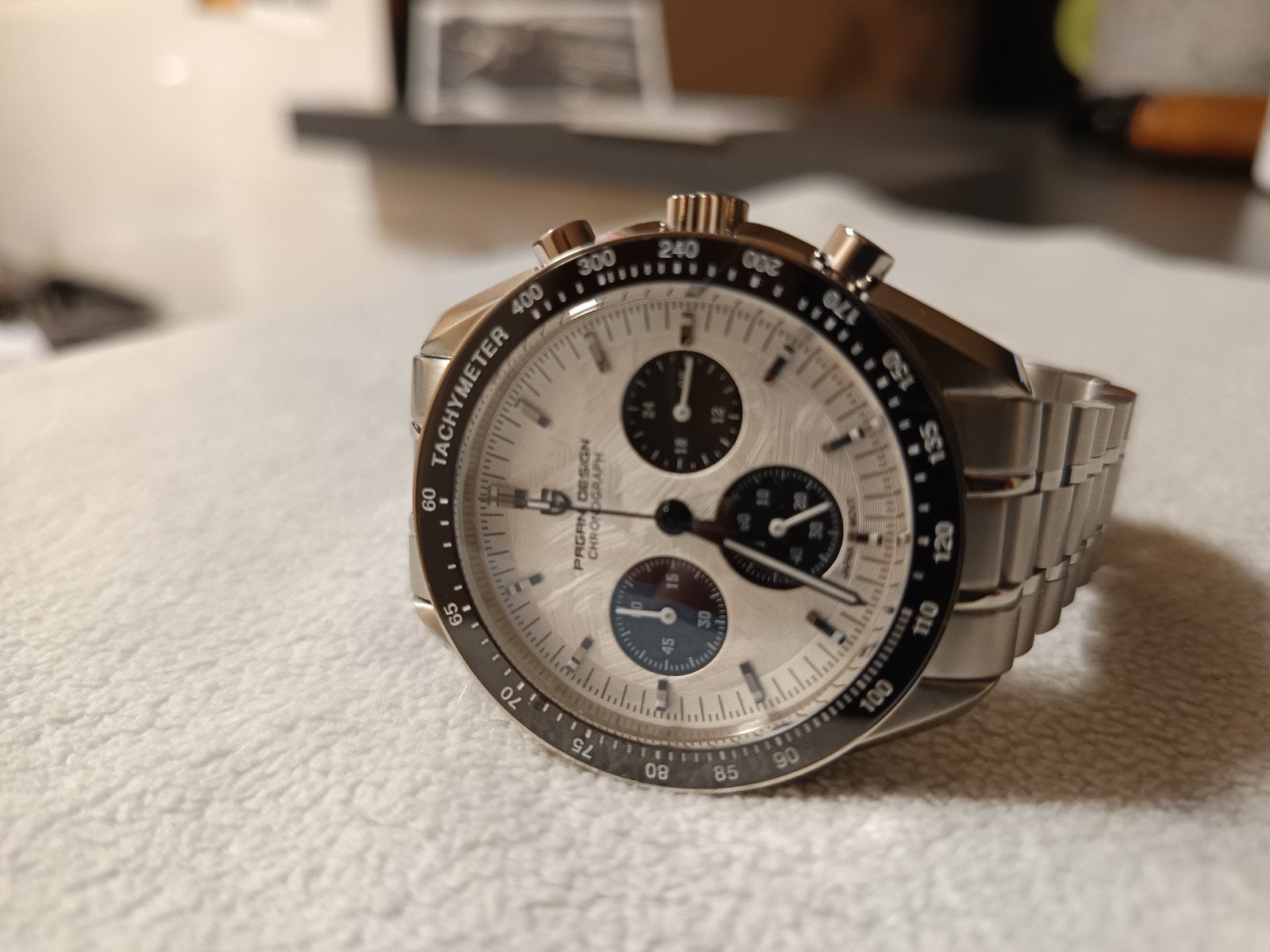Seiko vk64 chronograaf horloge Pagani Design speedmaster, Enlèvement ou Envoi, Omega