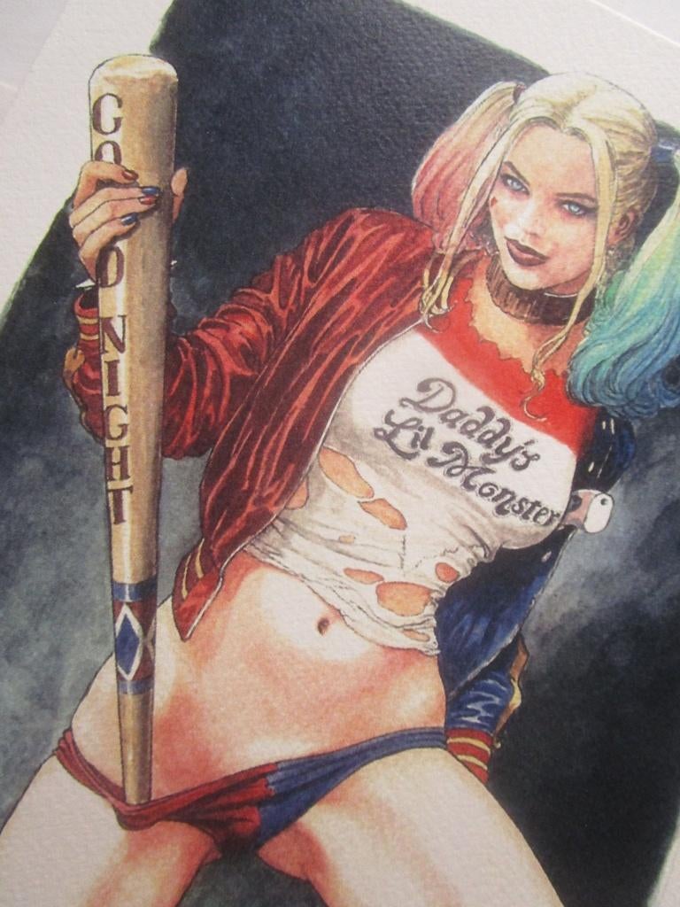 Harley Quinn Lithograph Milo Manara, Antiquités & Art, Art | Peinture | Moderne, Enlèvement