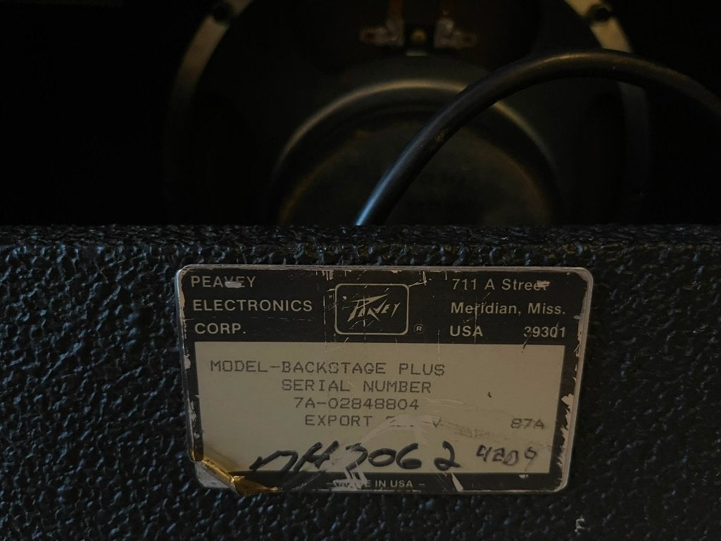 USA Peavey Backstage Plus 1987, Muziek en Instrumenten, Ophalen, Gebruikt, Gitaar, Minder dan 50 watt
