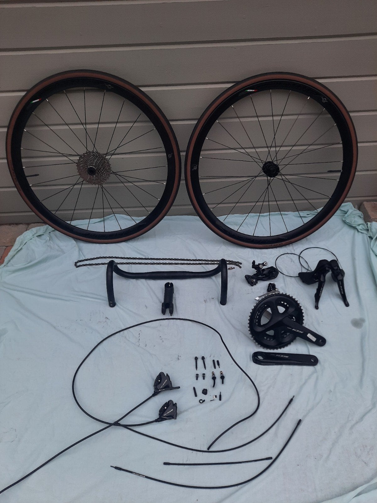 Shimano mechanische 105 groep 11 speed, met wielen en stuur, Fietsen en Brommers, Ophalen, Shimano 105, Zo goed als nieuw, Aluminium