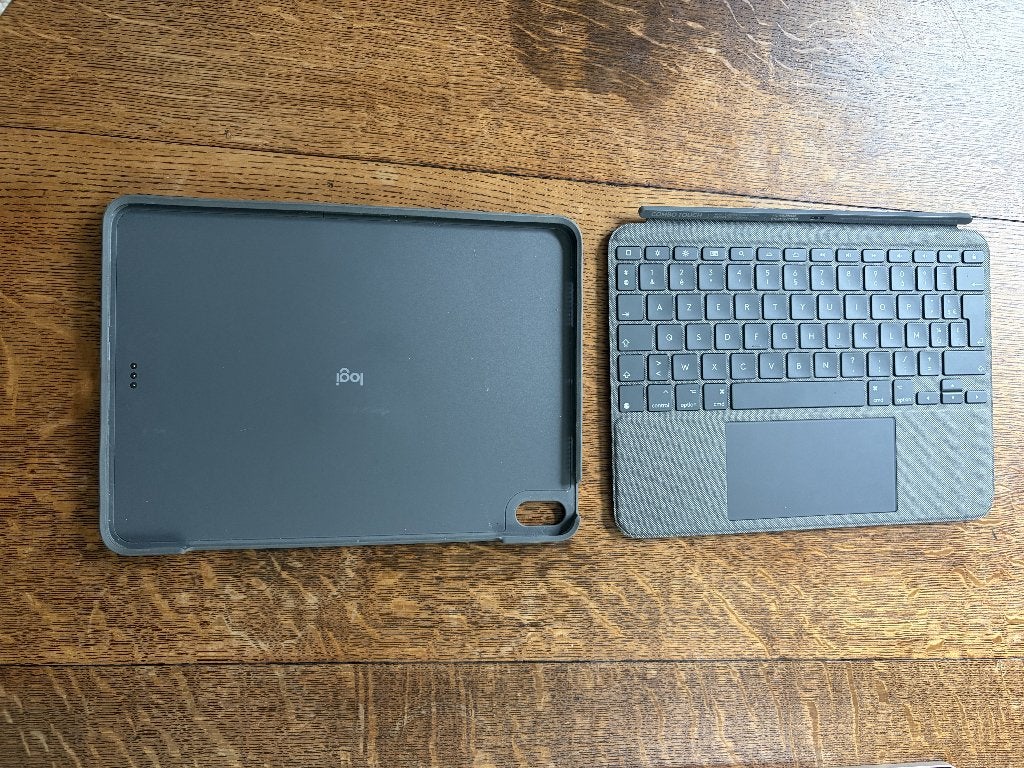 Logitech Combo Touch toetsenbord & hoes voor iPad Air, Ophalen of Verzenden, Gebruikt