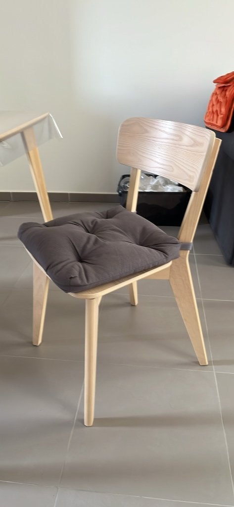 Chaise de cuisine + coussins, Enlèvement, Comme neuf, Brun, Quatre