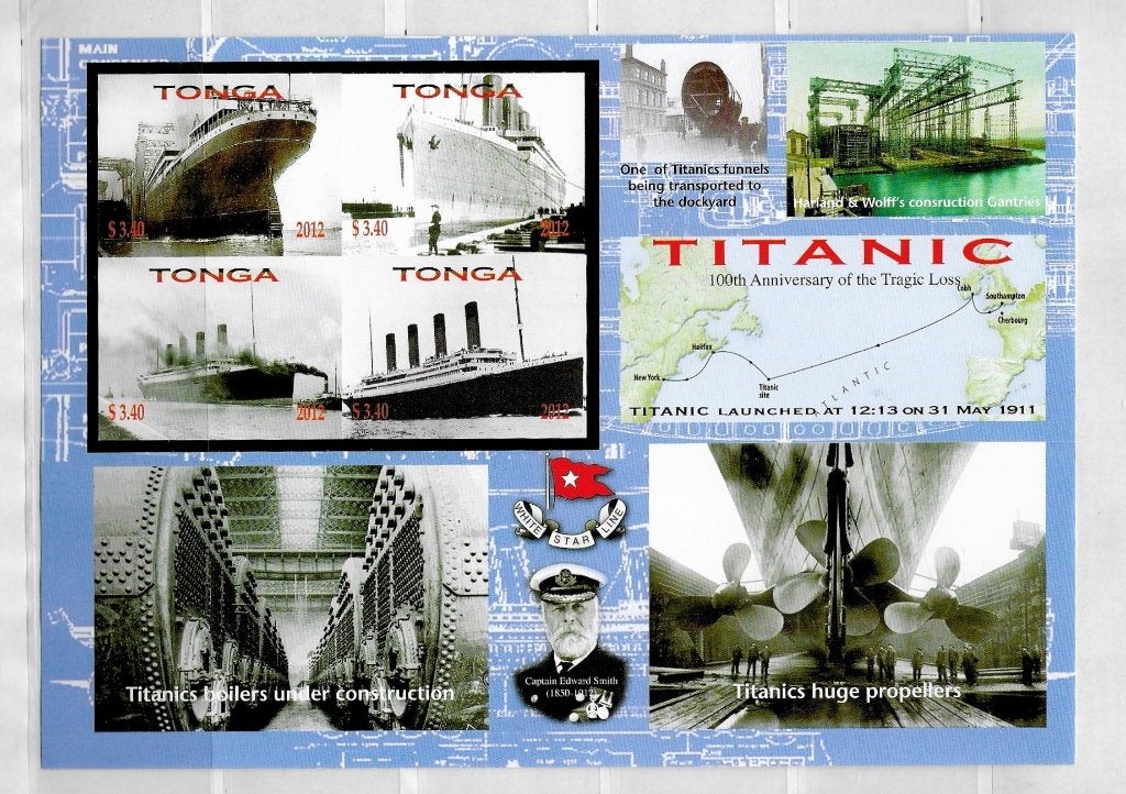 Timbres - Feuillet "Titanic", Envoi, Non oblitéré