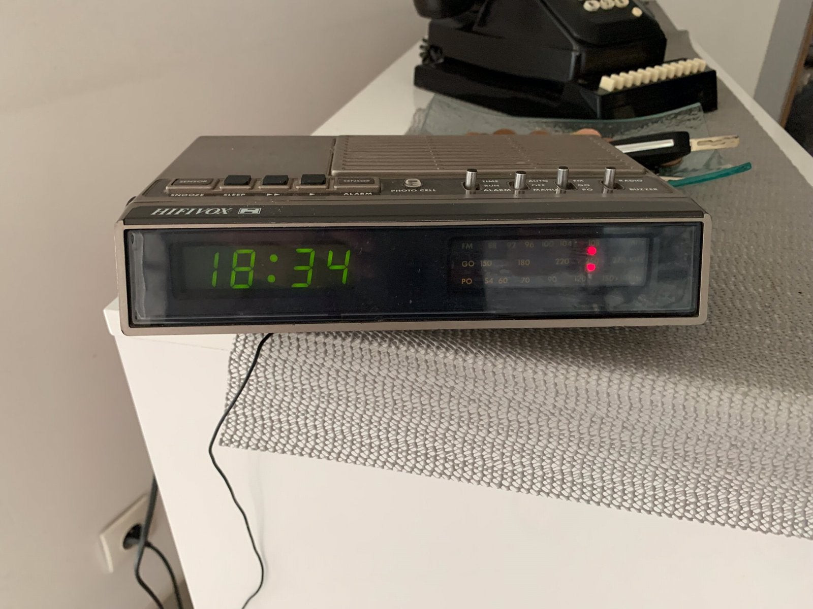 Radio réveil vintage, Enlèvement ou Envoi, Utilisé, Radio