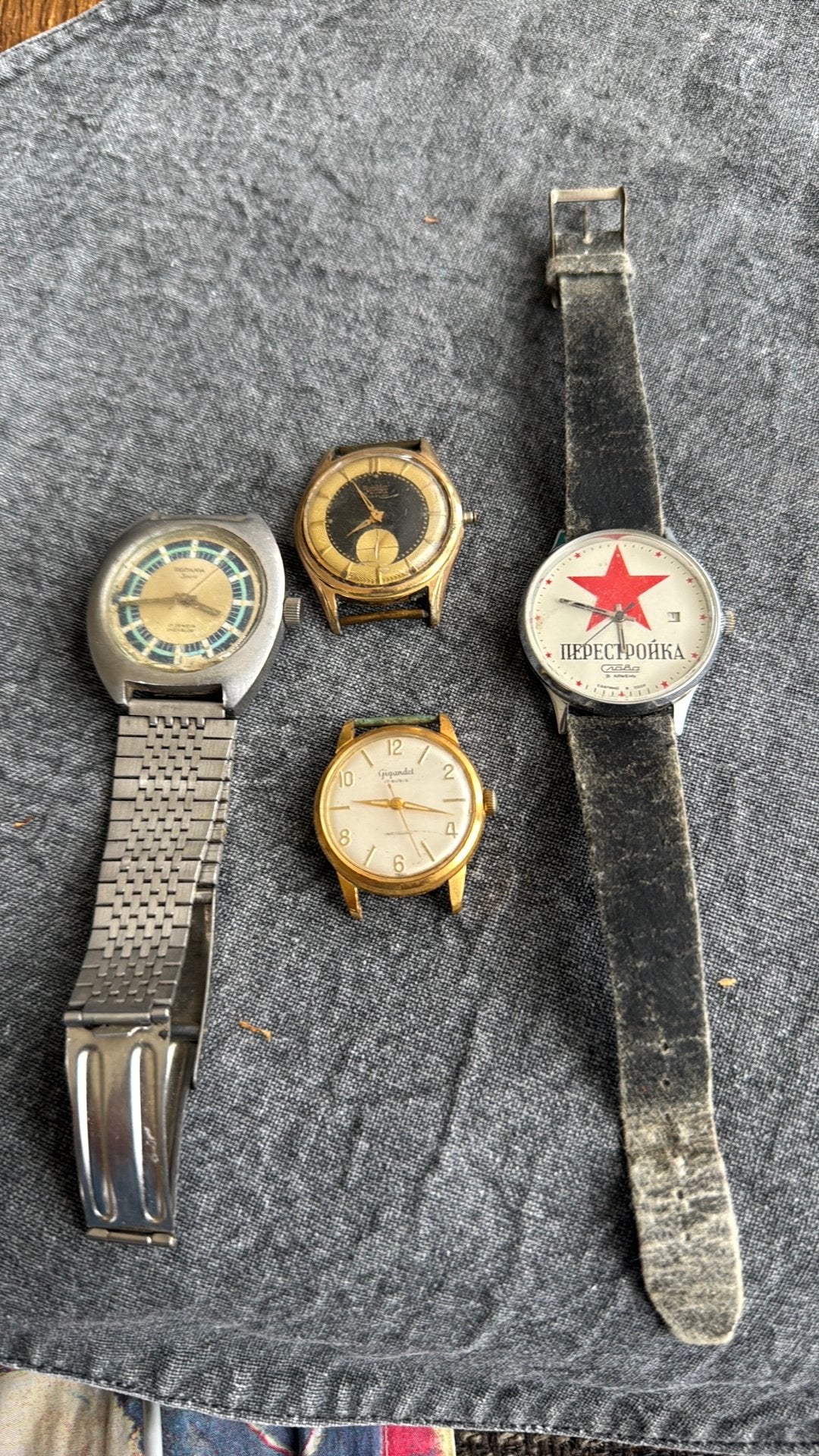 mechanische horloges Slava USSR, Rodania, Montdor, Gigandet, Enlèvement ou Envoi