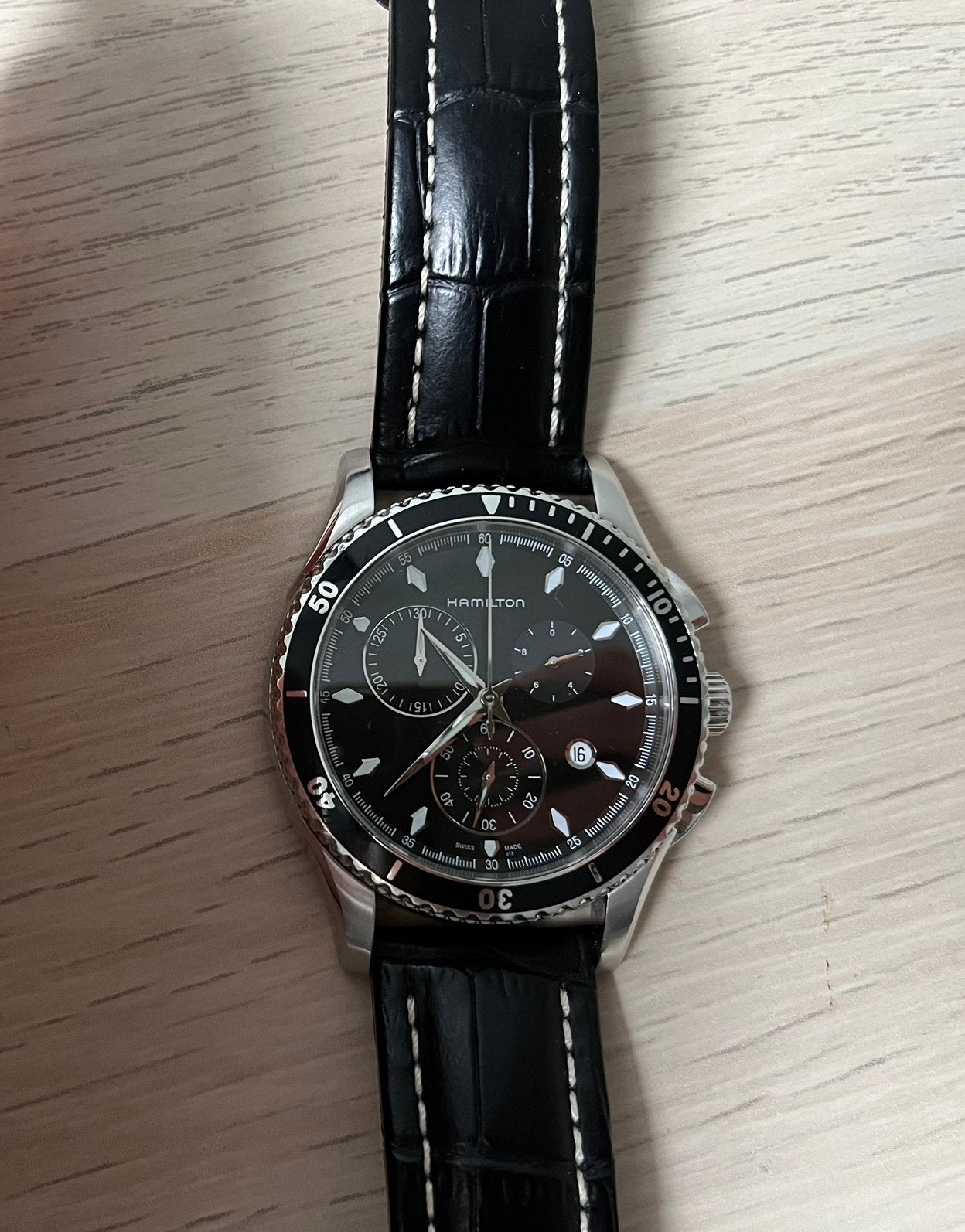 Hamilton Jazz Master, Bijoux, Sacs & Beauté, Enlèvement ou Envoi, Comme neuf, Montre-bracelet