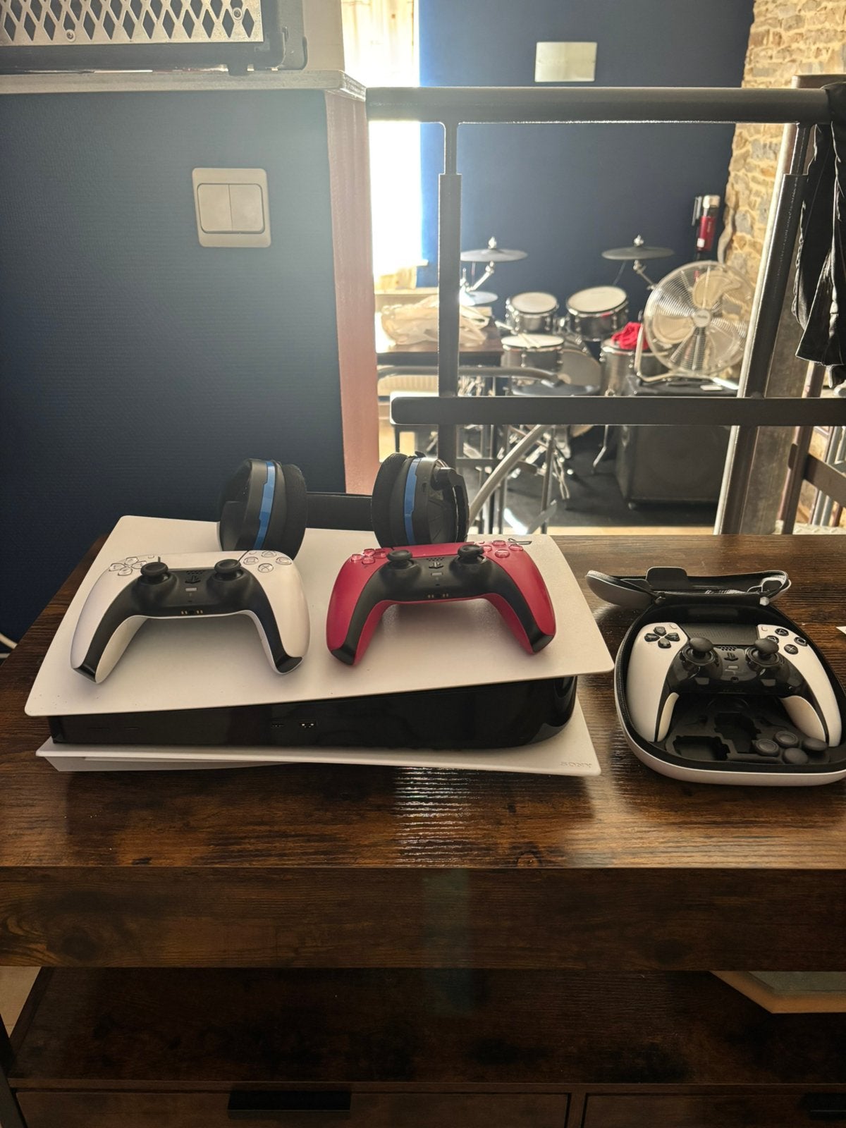 PlayStation 5 disc + dualsense EDGE + 2 dualsense +casque, Enlèvement, Comme neuf, Playstation 5
