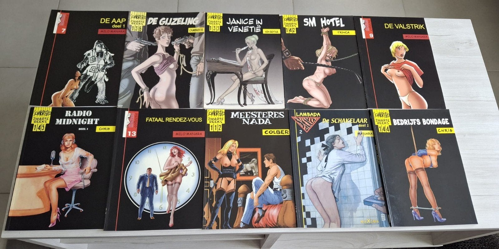 Stripcollectie de zwarte reeks als nieuw in 1 lot!, Enlèvement ou Envoi