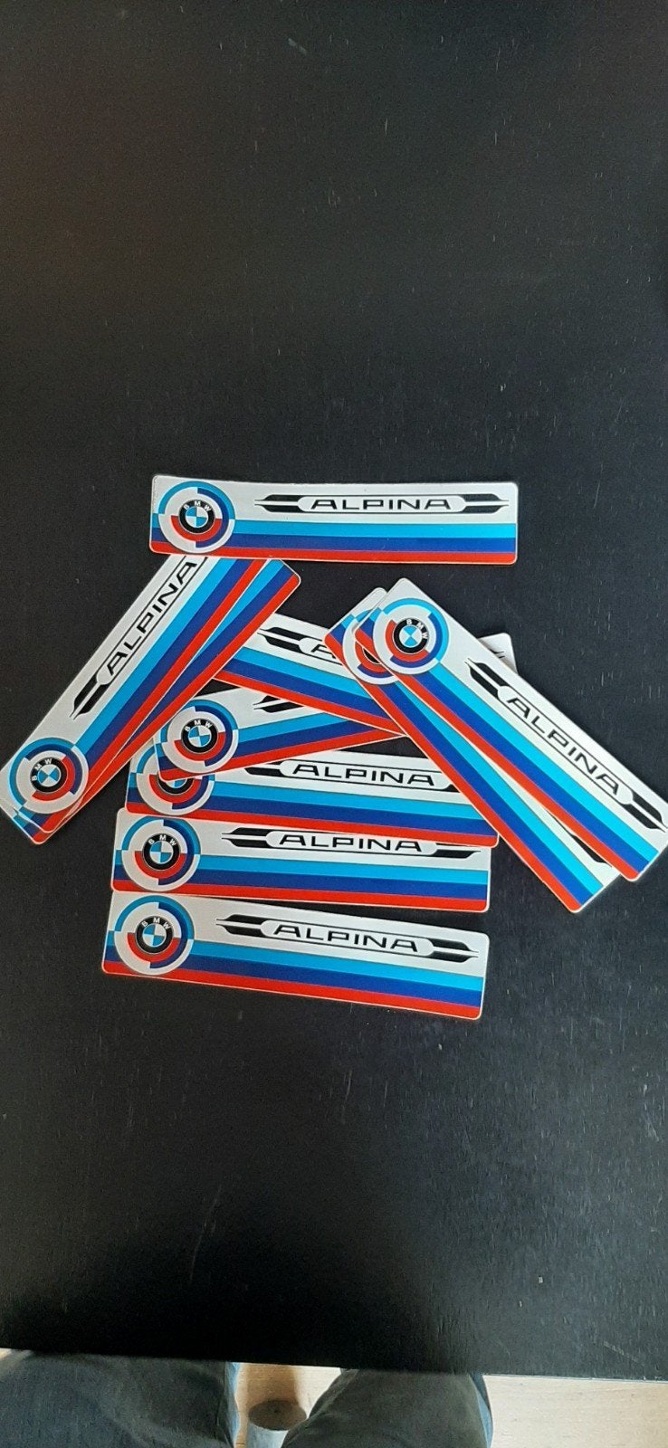 Autocollants BMW 23 cm par 5 cm, 10 pièces, Enlèvement ou Envoi