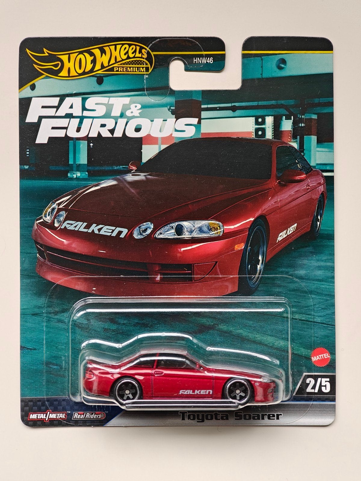 Hot Wheels Premium Toyota Soarer Falken Fast & Furious Rood, Ophalen of Verzenden, Auto