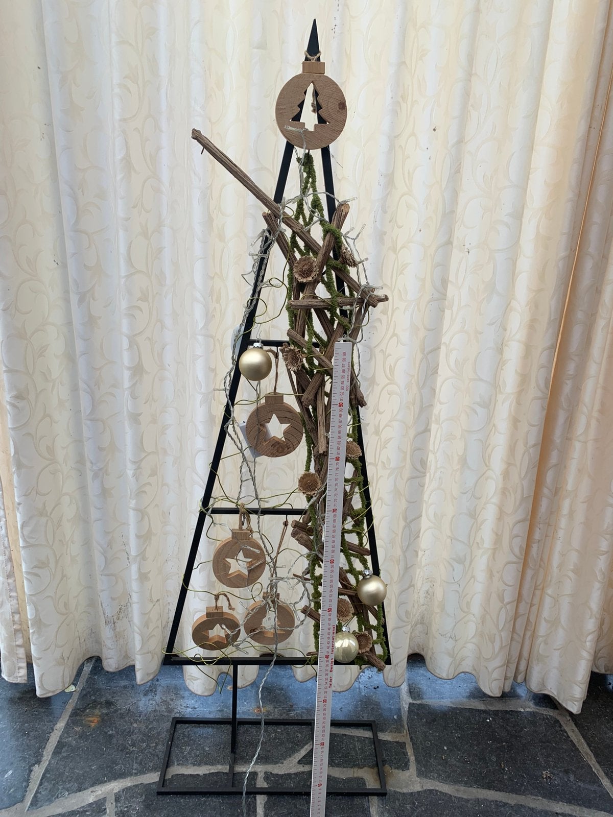 Sapin de Noël - fer forgé - décoré - comme neuf, Enlèvement, Comme neuf