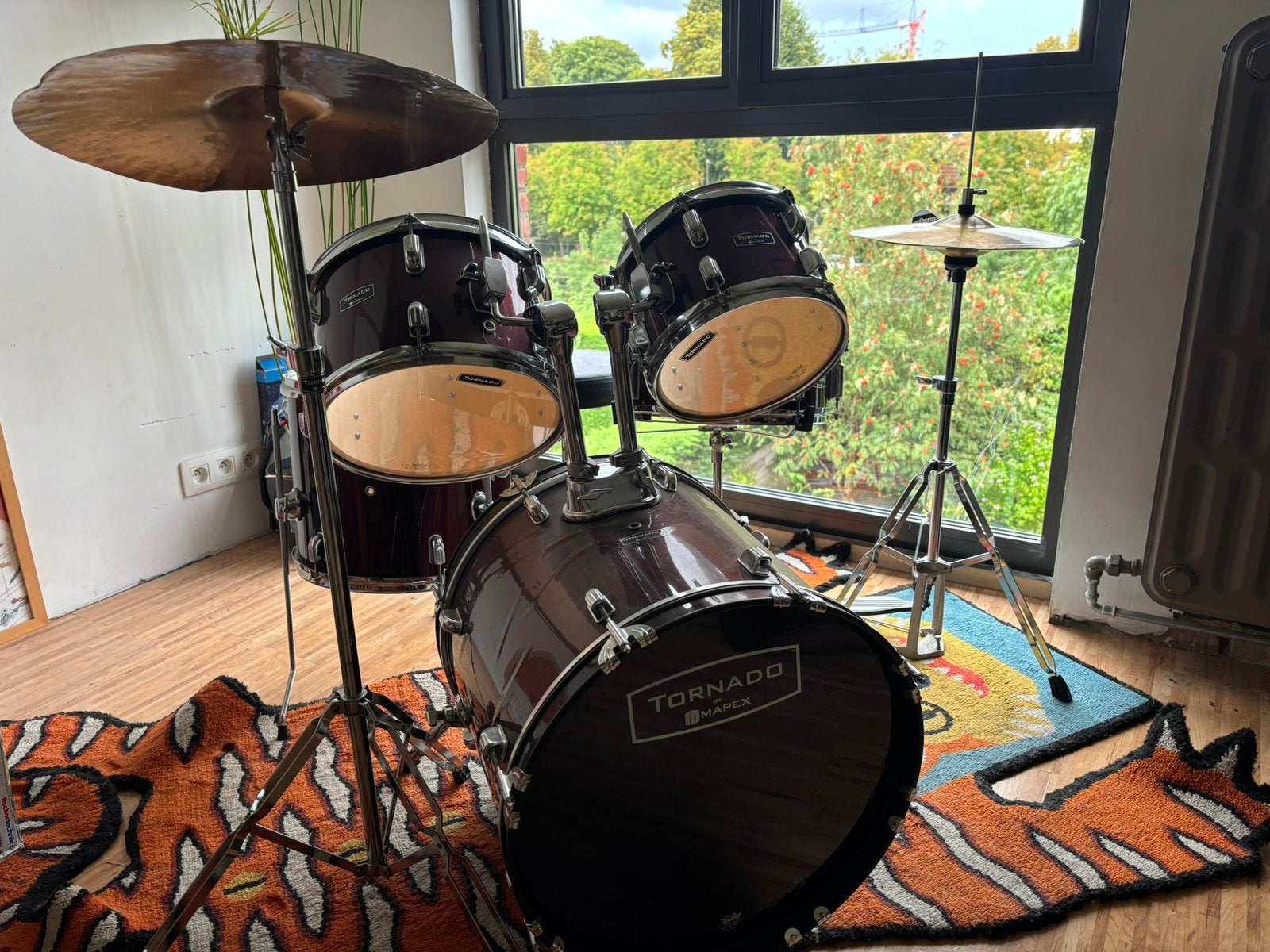 Mapex Totnado junior kit dark red, Musique & Instruments, Batteries & Percussions, Utilisé, Enlèvement