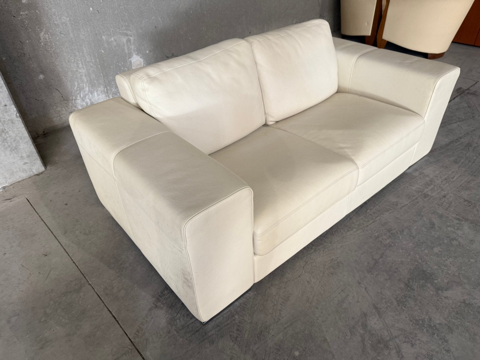 Canapé cuir, Enlèvement, Utilisé, Trois personnes, Cuir