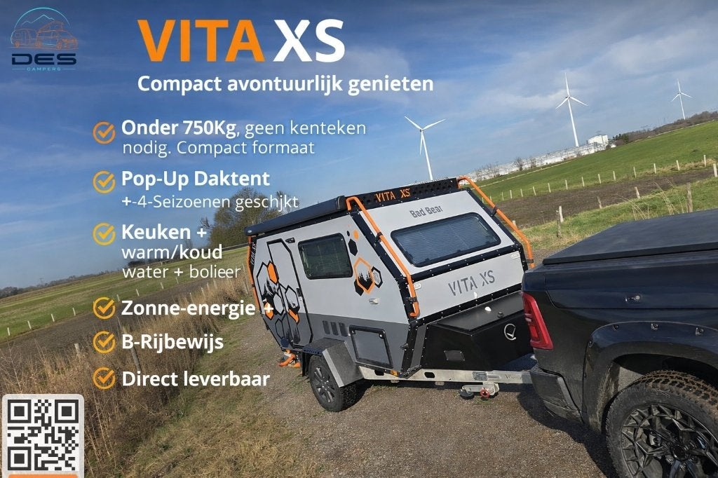 ✅Off-Road Caravan | <750kg | 4-Seiz | Vol Opties|DEScampers, Caravans en Kamperen, Caravans, Bedrijf, tot en met 3, 500 - 750 kg