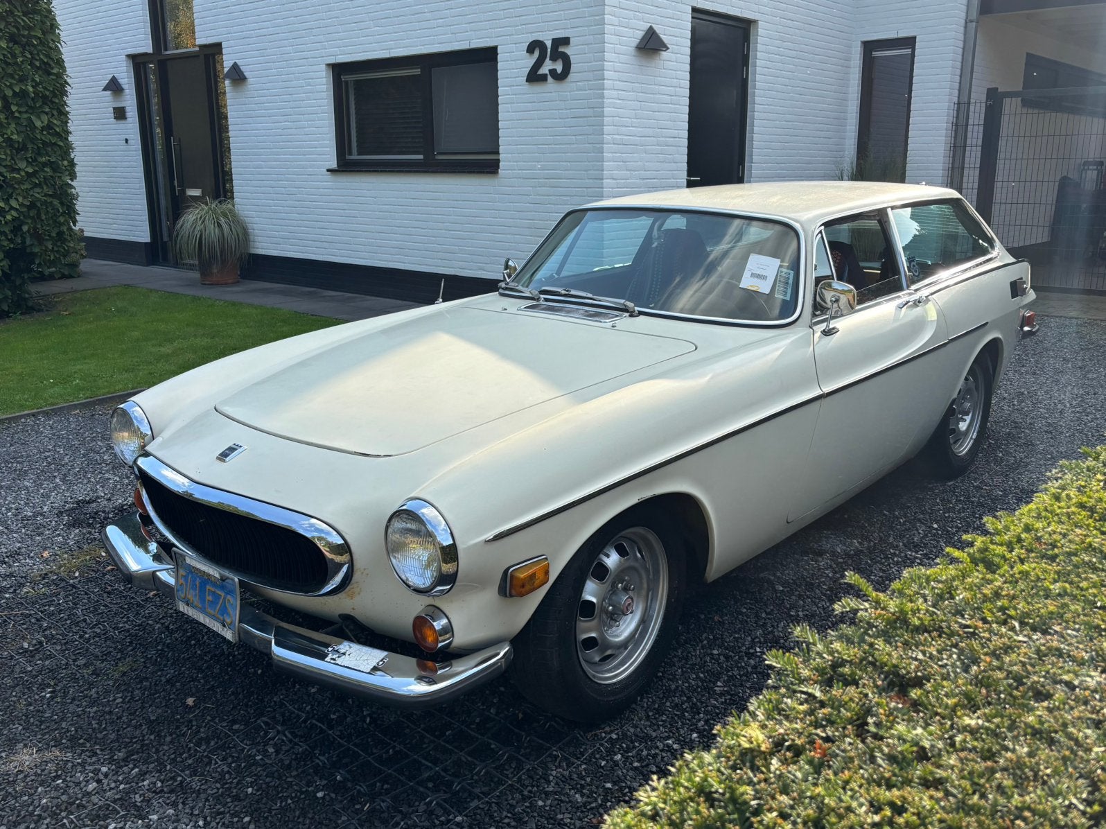 Volvo P1800 ES 1972 California White met handbak overdrive, Auto's, Wit, Bruin, Particulier, Volvo