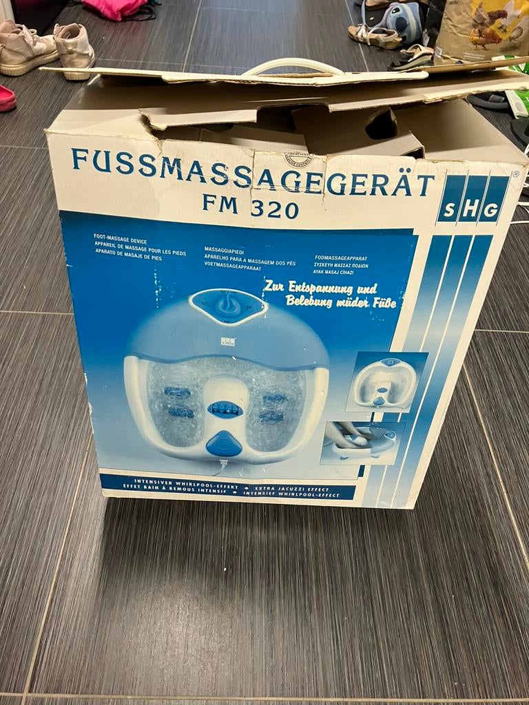 Voetmassagebad, Ophalen, Gebruikt