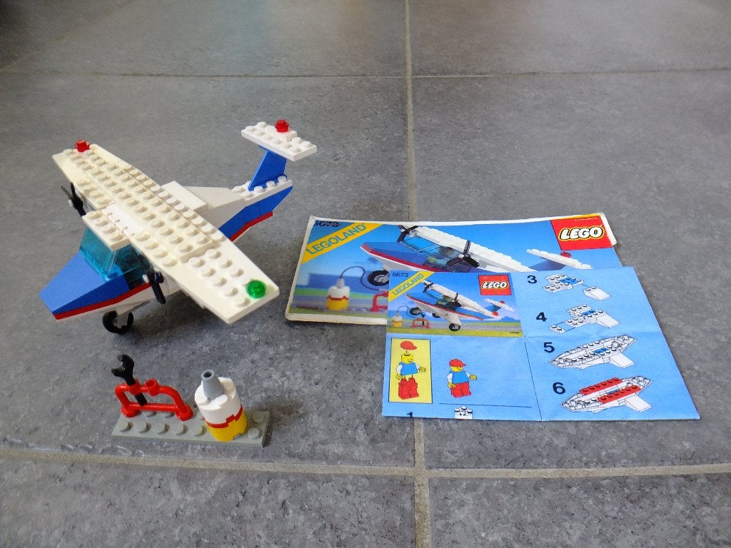 Lego Legoland 6673 - Petit avion privé (Solo Trainer), 1990, Gebruikt, Lego, Ophalen of Verzenden, LEGOLAND