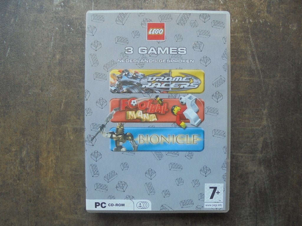 Lego 3-Pack Racers/Football/Bionicle voor PC (zie foto's), Games en Spelcomputers, Gebruikt, 1 speler, Ophalen of Verzenden, Sport
