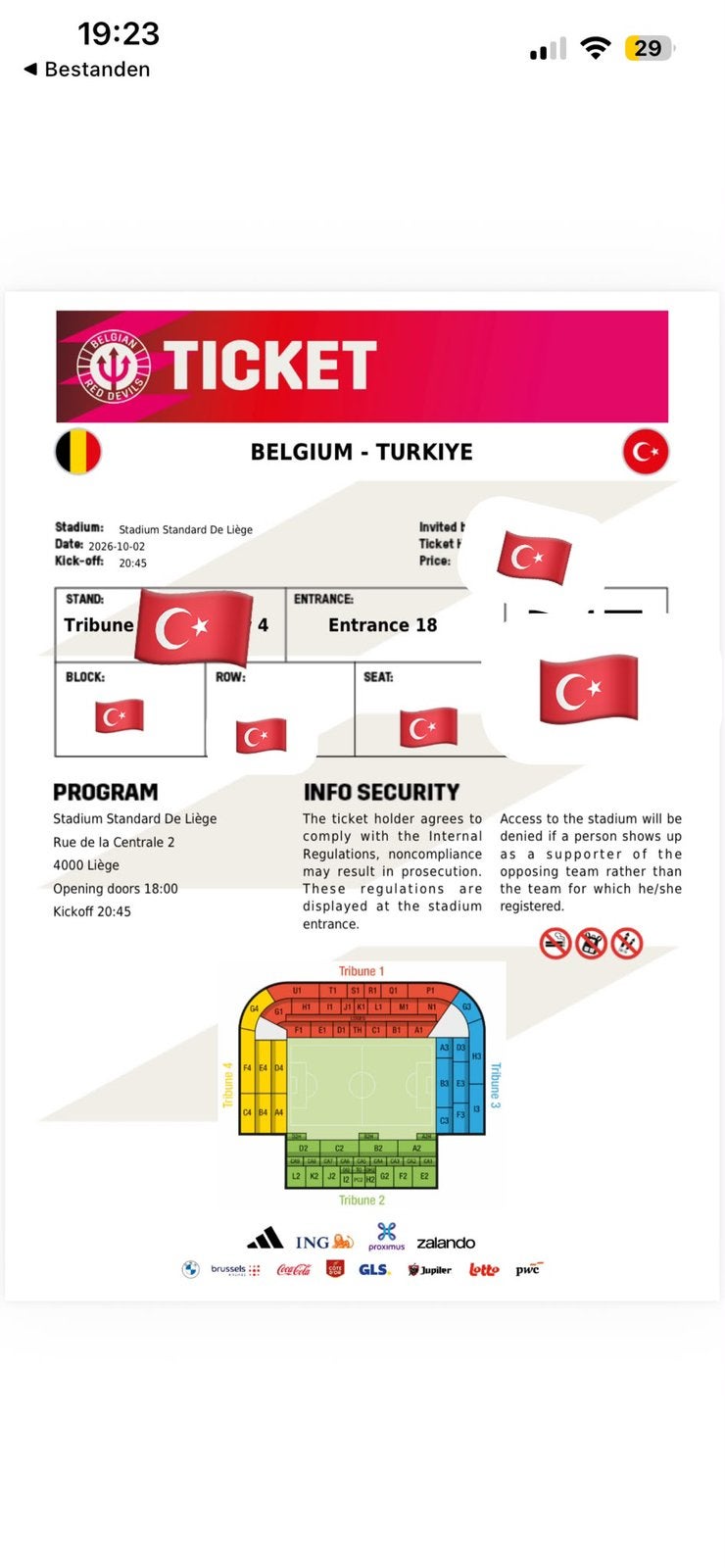 BELGIE - TURKIJE