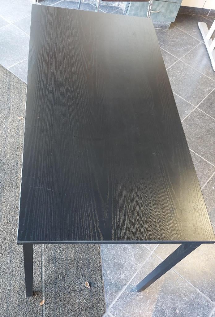 Table rectangulaire noire 120X60, 100 à 150 cm, Enlèvement, Utilisé, 50 à 100 cm