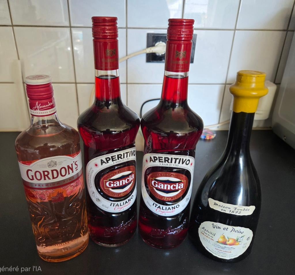 Gancia, Gin, Bigallet Poire, Collections, Enlèvement, Comme neuf, Rosé, Pleine