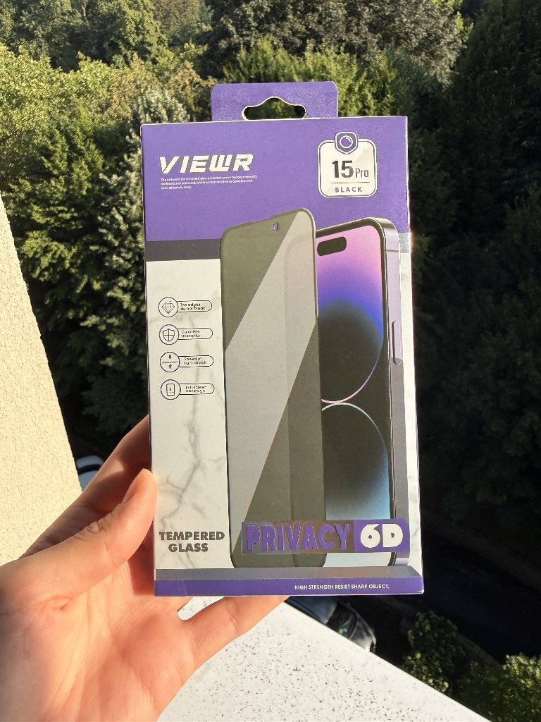 Vitre de protection, iPhone 15 Pro (Privacy 6D), Télécoms, Neuf, Protection intégrale, Protecteur d'écran, Apple