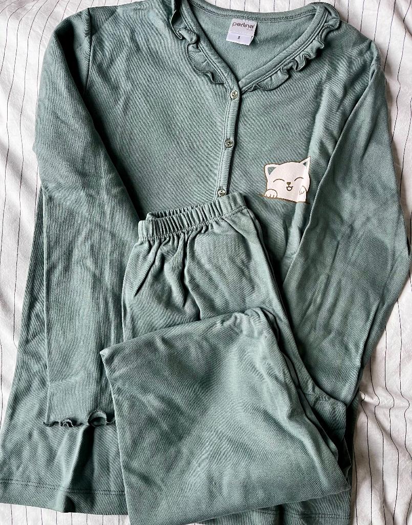 Katoenen pyjama met lange mouwen en lange broek, Perlina, Ophalen of Verzenden, Nieuw, Maat 36 (S)