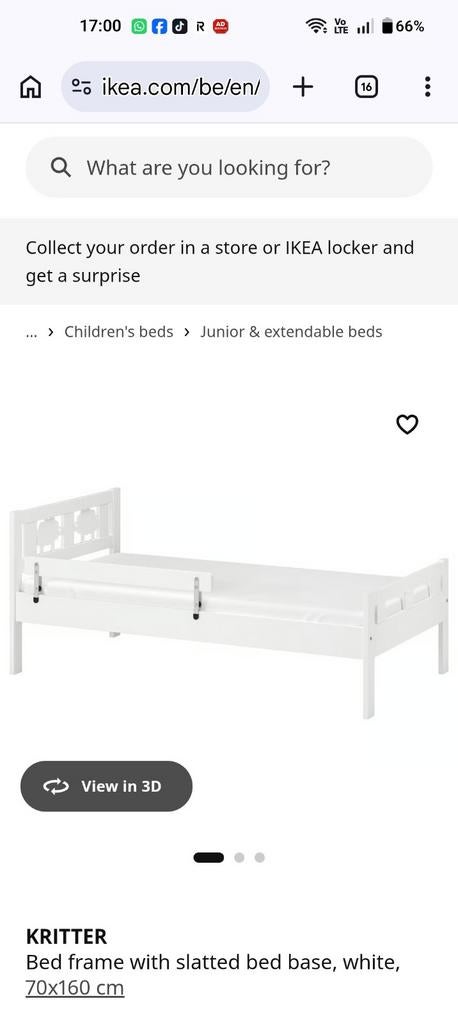 IKEA Kids bed met matras GRATIS, Kinderen en Baby's, Ophalen, Matras