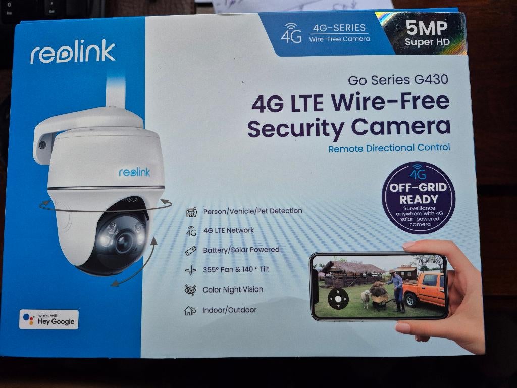 Reolink G430  4G & 5 MP, Ophalen of Verzenden, Zo goed als nieuw, Buitencamera