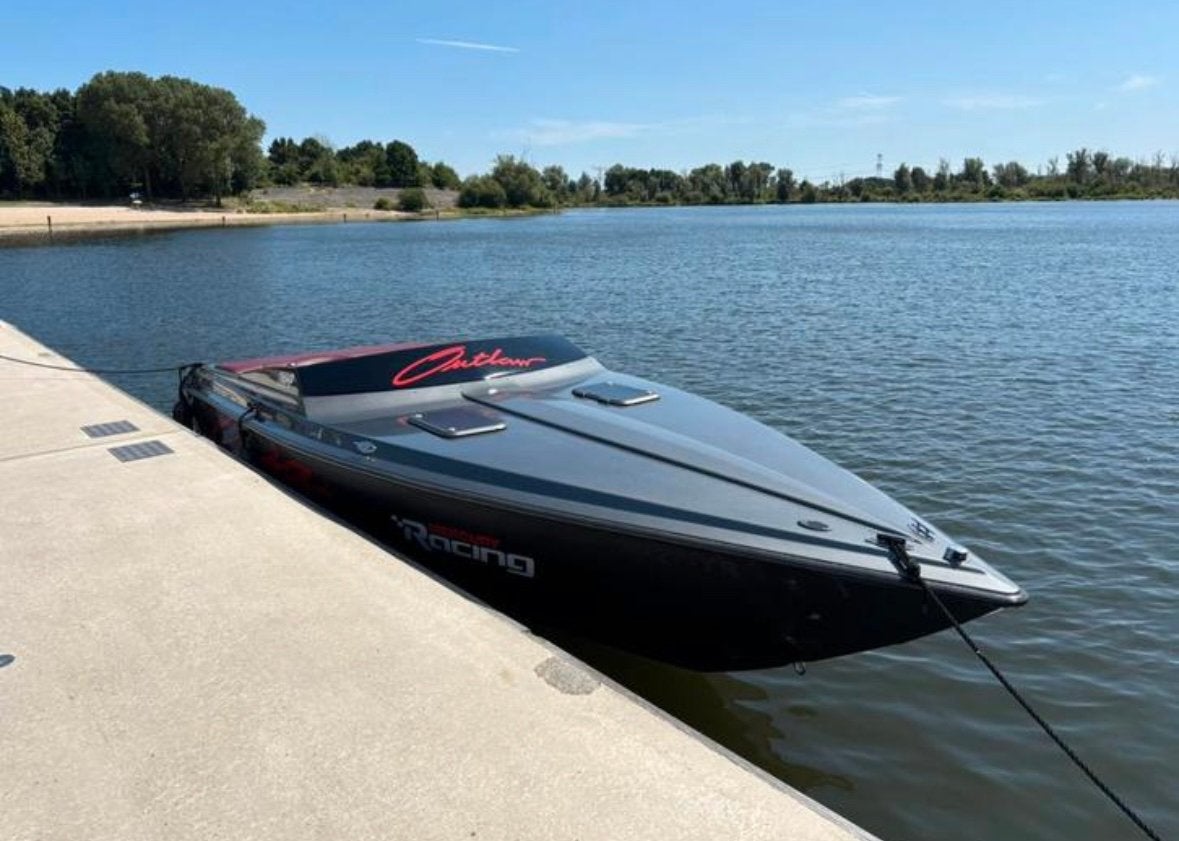 Baja Outlaw 24 ft. 8.2 V8 502 CU holley blower | 660PK, Watersport en Boten, Speedboten, Ophalen, Binnenboordmotor, Zo goed als nieuw