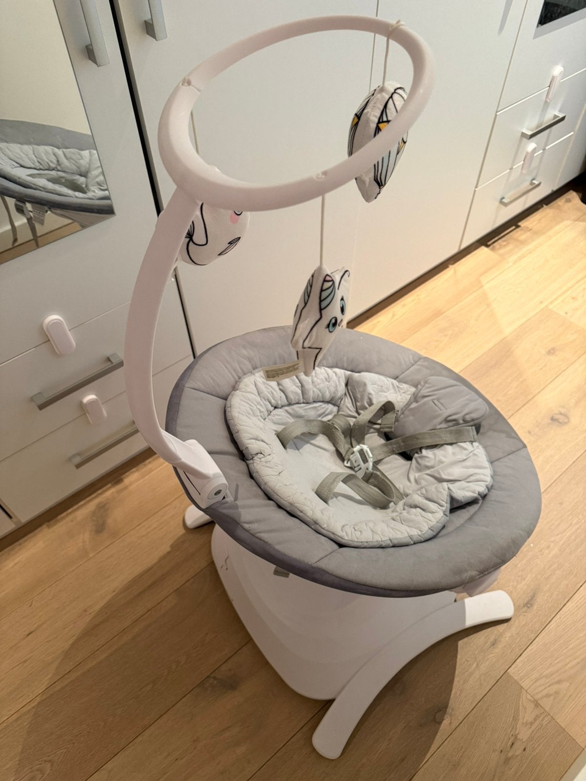 Babyswing en wieg Lionelo, Autres marques, Enlèvement, Utilisé, Avec ceinture(s)