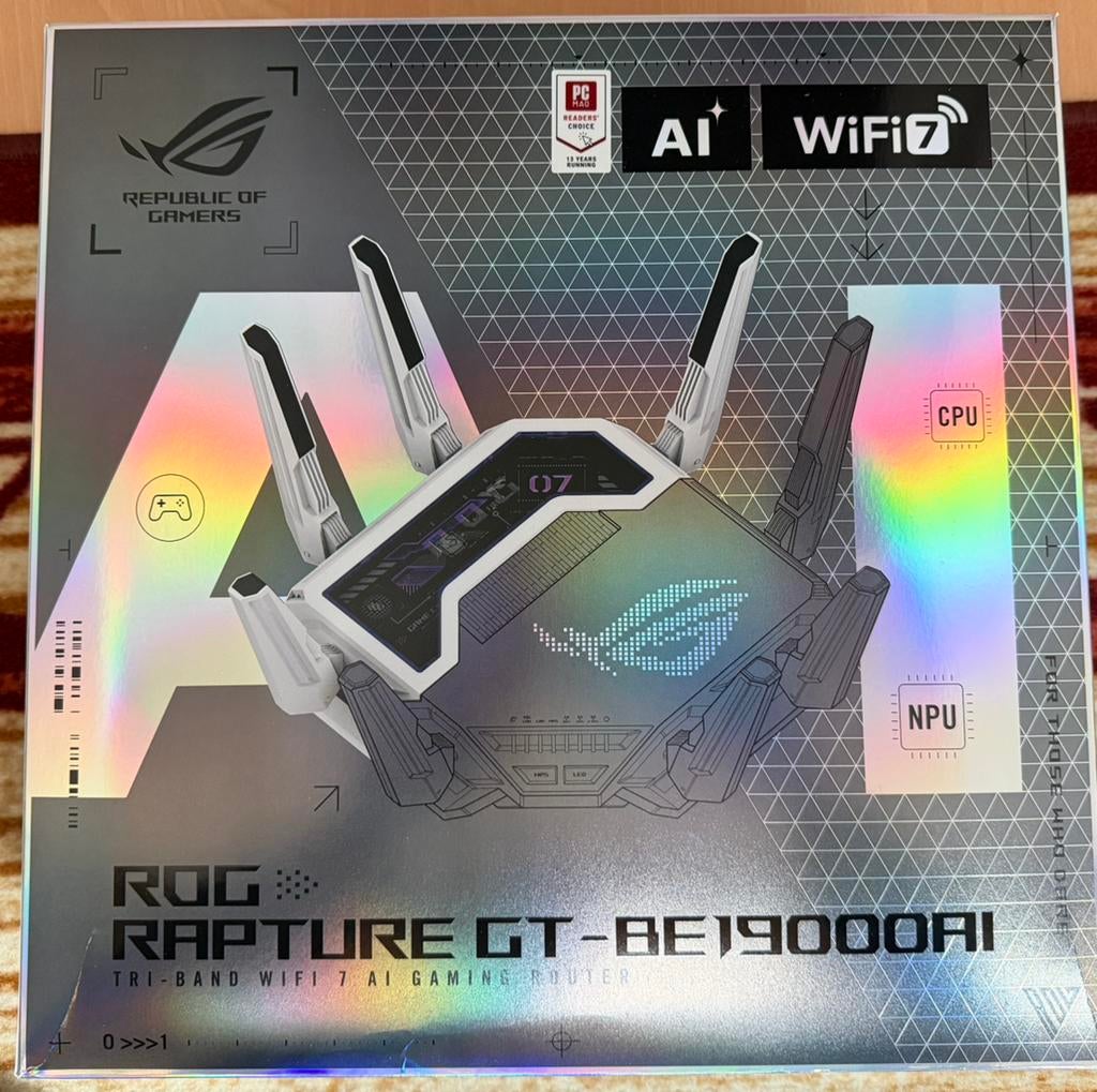 ASUS ROG Rapture GT-BE19000AI Routeur tri-bande WiFi 7, Informatique & Logiciels, Enlèvement, Neuf, Routeur avec modem