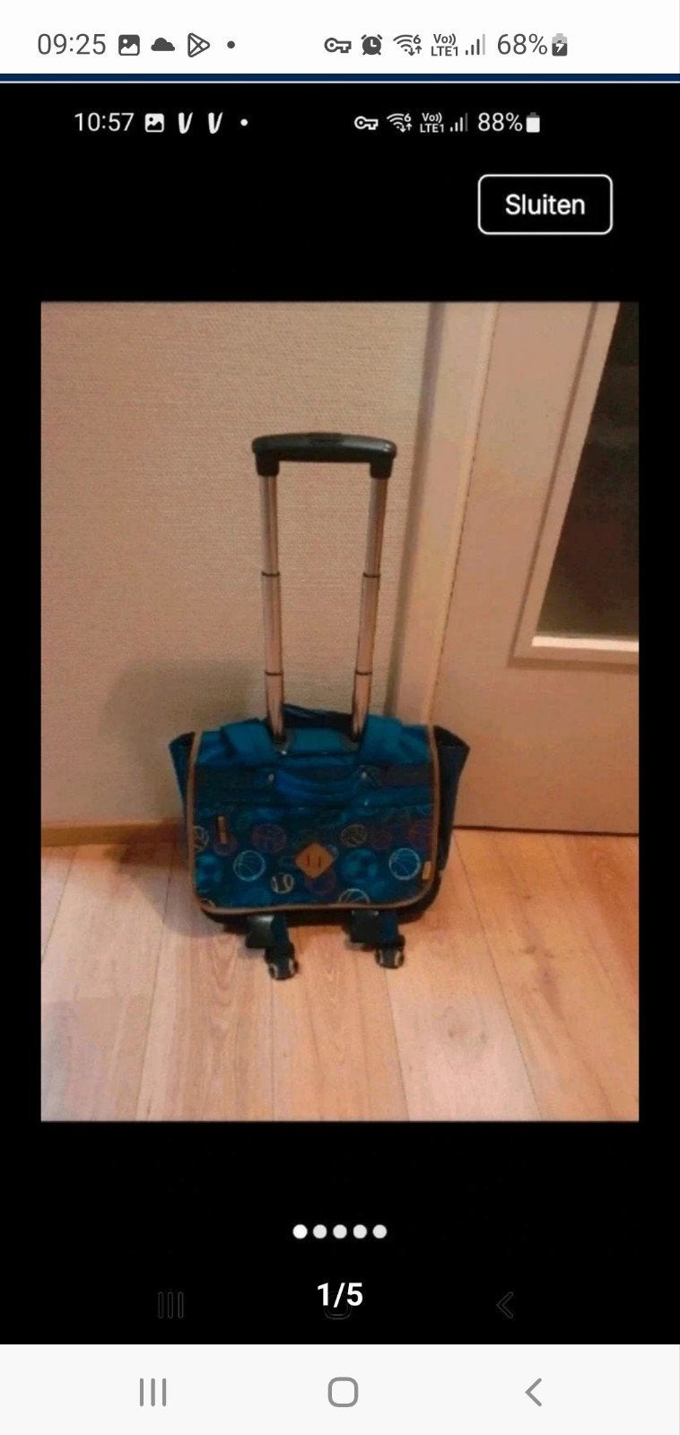mooi trolly boekentas merk kickers in nieuwestaat, Ophalen of Verzenden