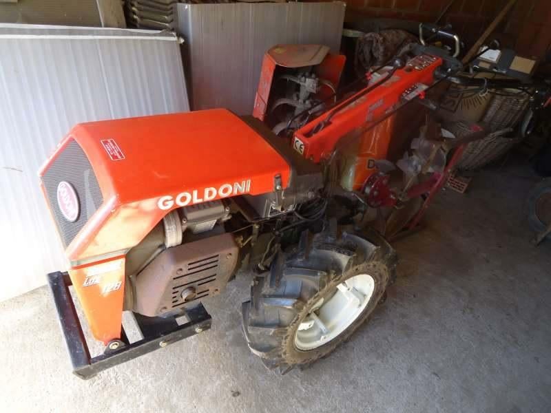goldoni special motoculteur met ploeg en frees, Ophalen, Benzine, Gebruikt, Goldoni Special LUX 128