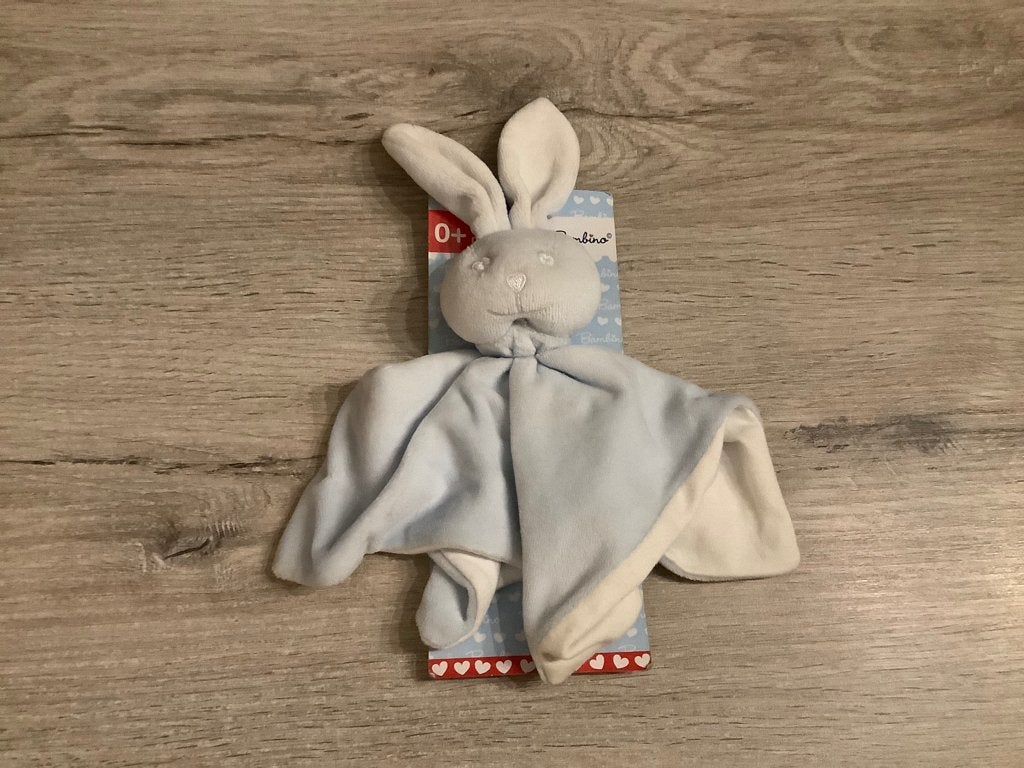 Baby konijn knuffeldoekje (Nieuw), Kinderen en Baby's, Overige merken, Overige karakters, Blauw, Nieuw