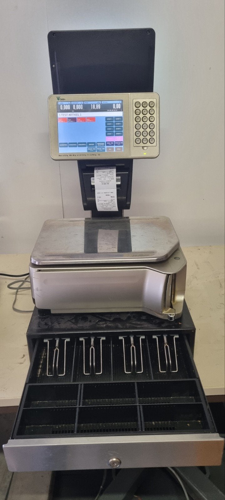 Weegschaal kassa DIGI SM 5500EV, Elektronische apparatuur, Ophalen, Winkelweegschaal, 1 tot 500 gram, 10 tot 50 kg