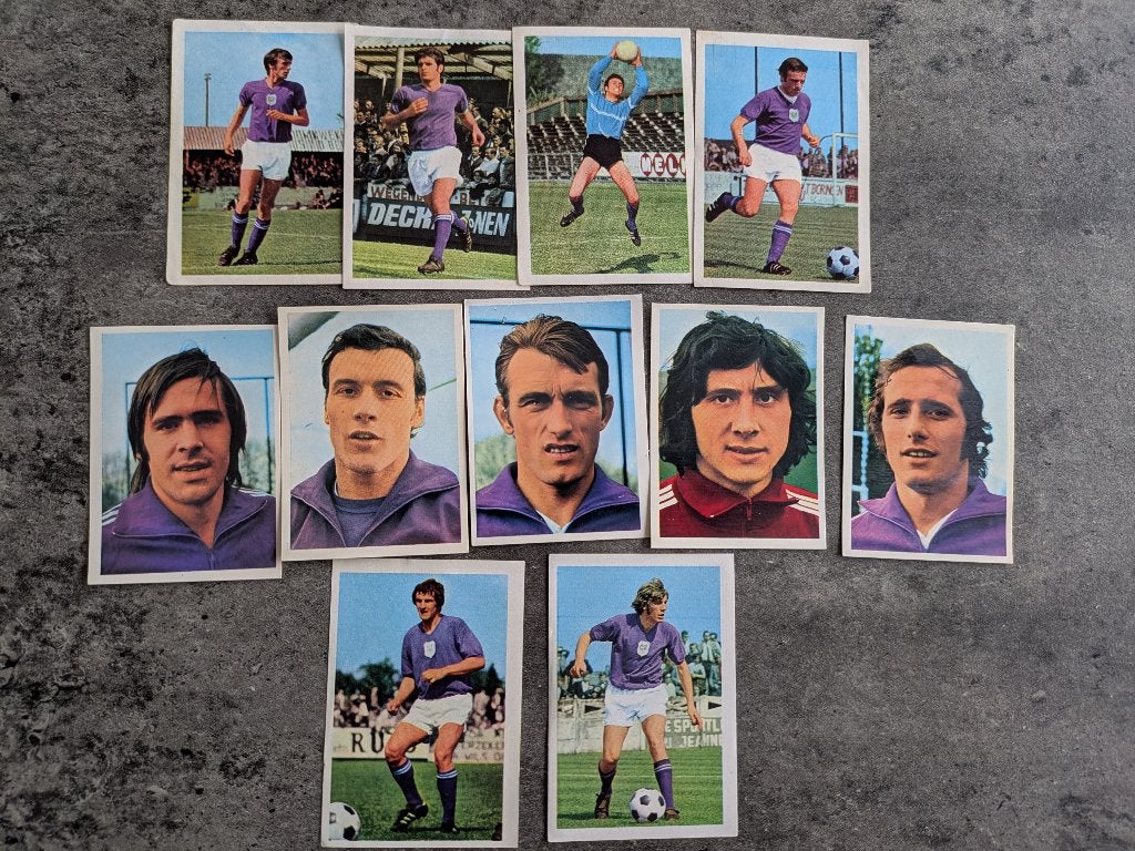 images de foot Anderlecht, années 70 11x, Van Himst, etc., Enlèvement ou Envoi, Utilisé