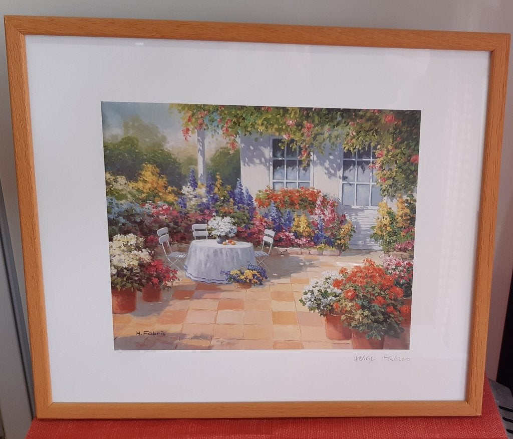 artist-signed print van Helge Fabris (kunstwerken), Antiek en Kunst, Kunst | Tekeningen en Fotografie, Ophalen, Print, Achter glas