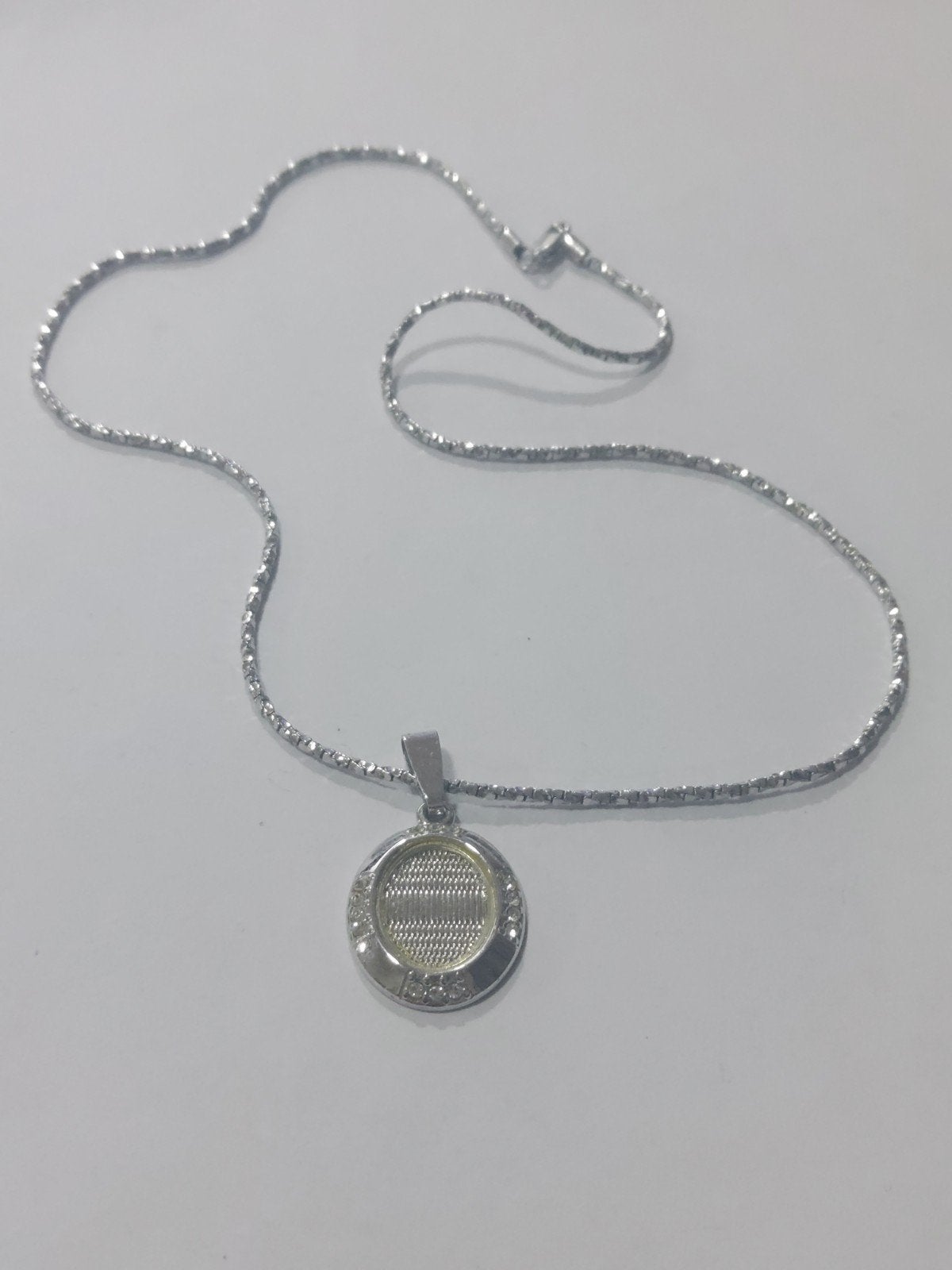 Zilver Ketting, Handtassen en Accessoires, Ophalen of Verzenden, Zo goed als nieuw, Zilver, Zilver
