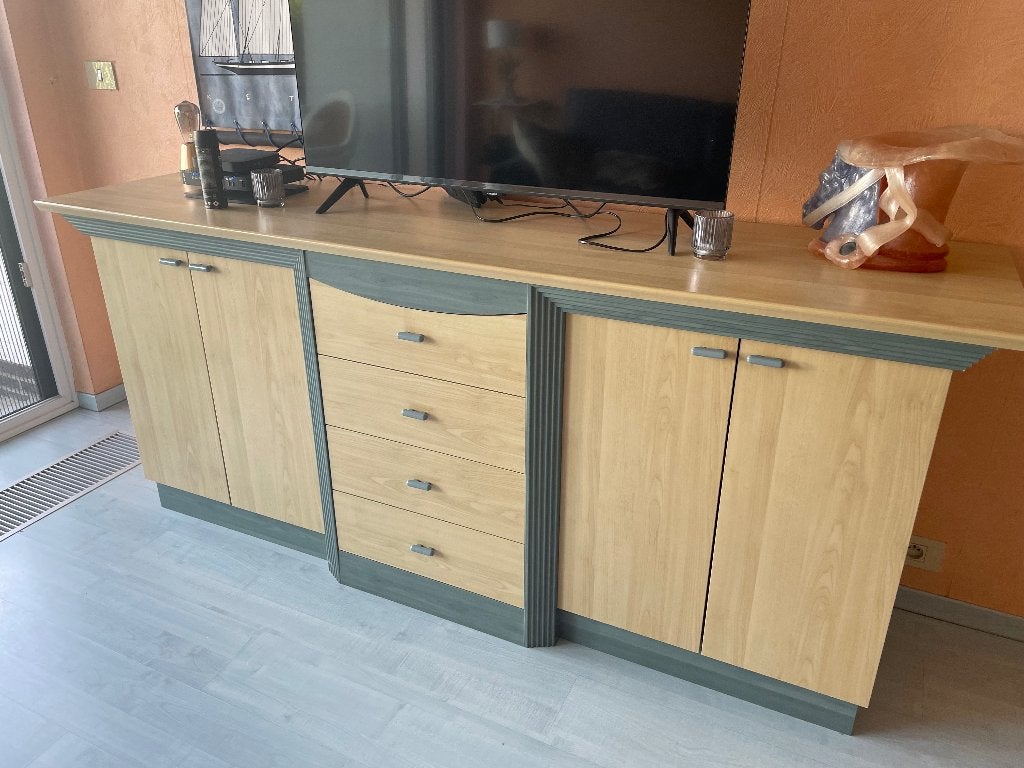 Dressoir - vitrinekast, Ophalen, Gebruikt, Modern, Met lade(s)