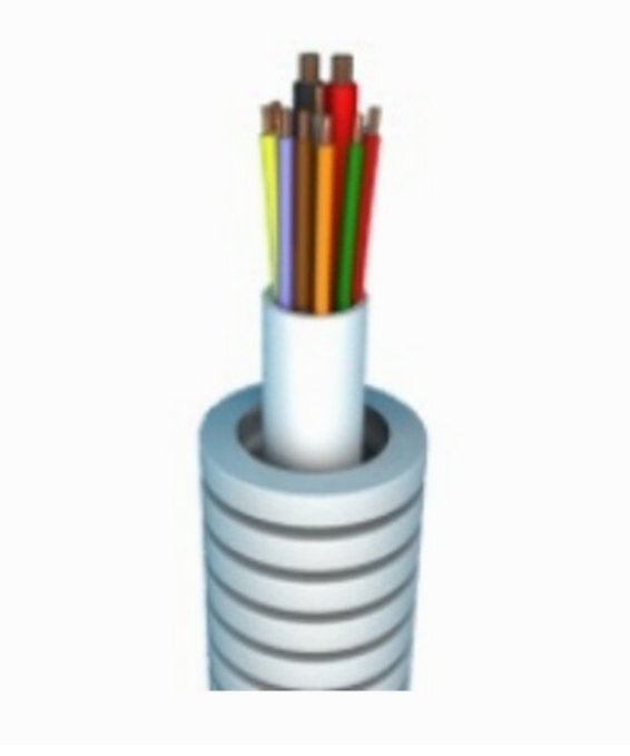 Flexibele buis met alarmkabel 4 x 0.22+ 2 x 0.75, Doe-het-zelf en Bouw, Ophalen of Verzenden, Nieuw, Kabel of Snoer