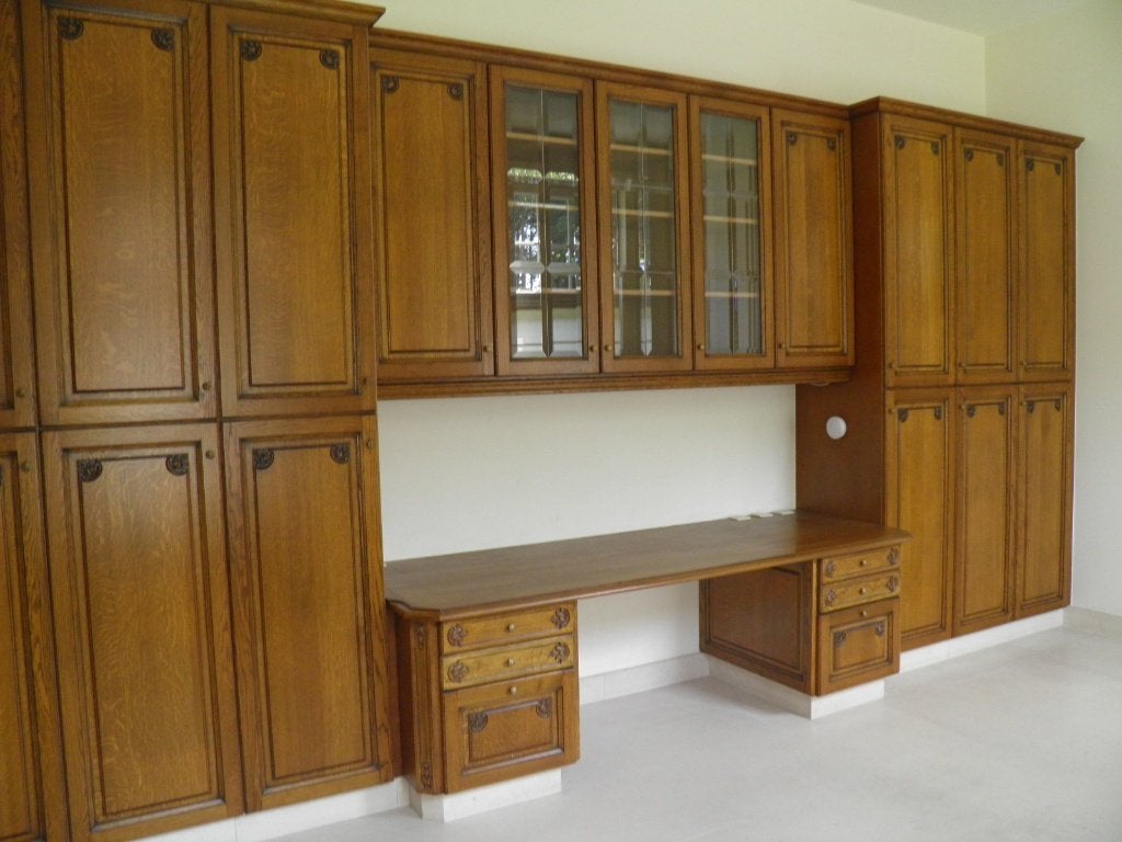 Zeer mooi eiken bureelmeubel., Huis en Inrichting, Hout, Bruin, Zo goed als nieuw, Overige merken